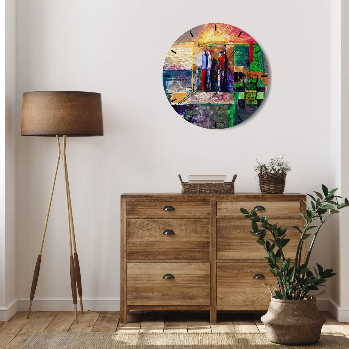 Horloge murale - Pendule murale - Relations et émotions - 40x40 cm