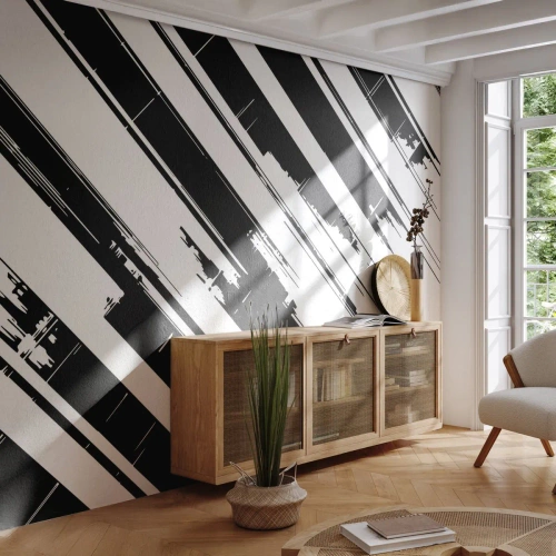 Papier Peint Autocollant Deluxe Sticker - Une composition intense et dynamique - Vecteur, Minimalisme, Moderne - 450x315 cm