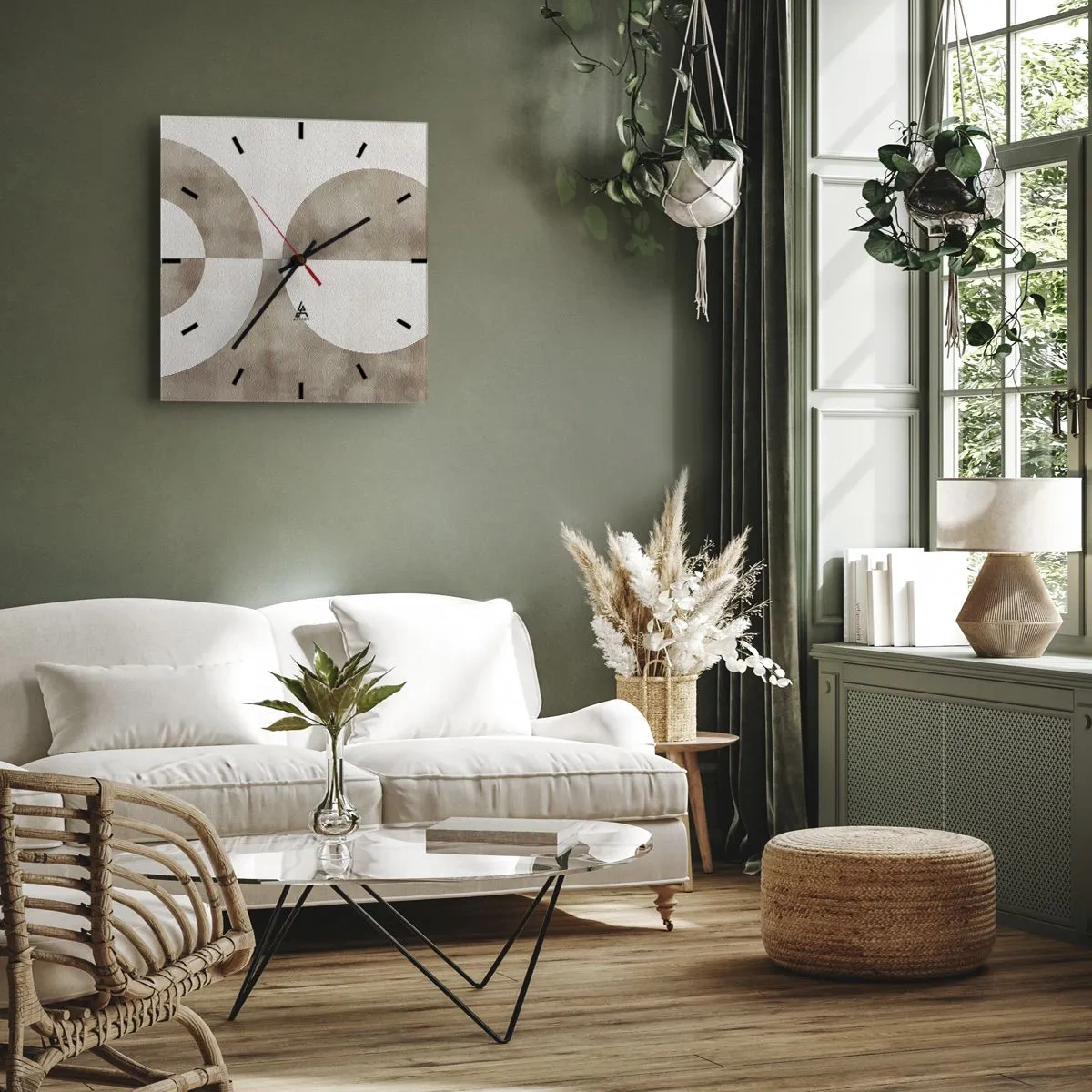 Horloge murale - Pendule murale - Similitudes et différences - 40x40 cm