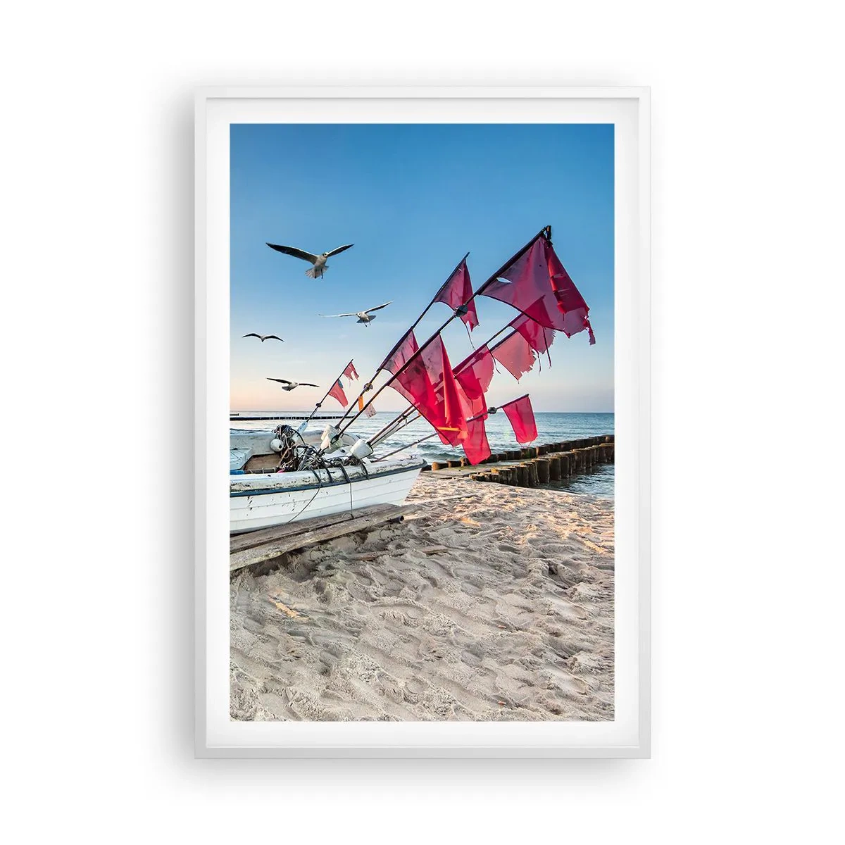 Affiche dans un cadre blanc - Poster - Repos mérité - 61x91 cm