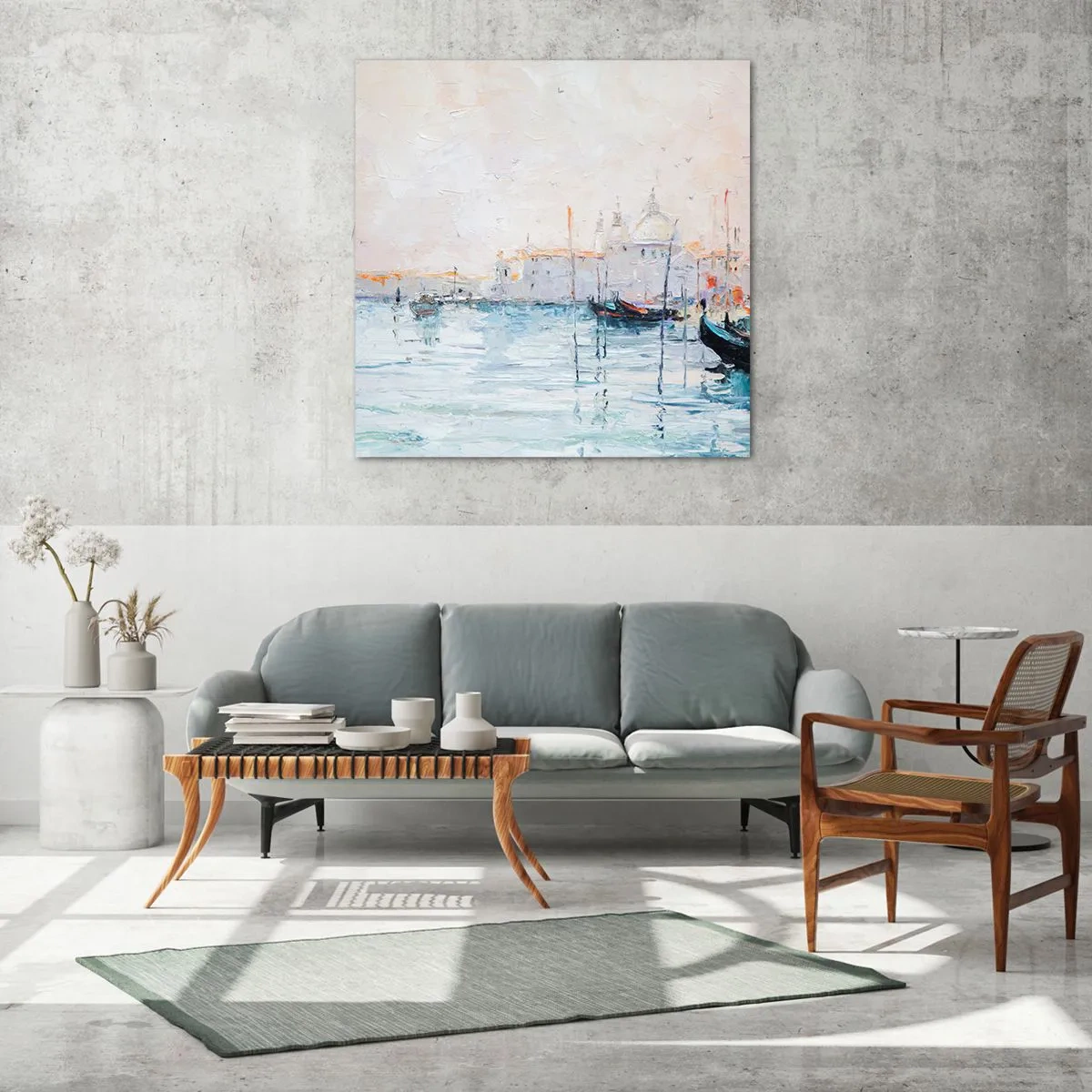 Impression sur verre - Image sur verre - Derrière l'eau, derrière le brouillard - 50x50 cm