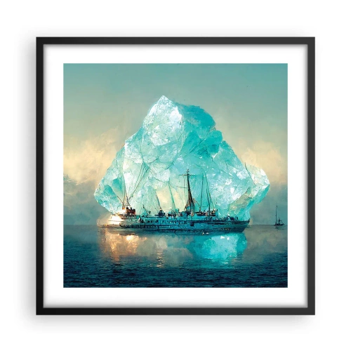 Affiche dans un cadre noir - Poster - Diamant arctique - 50x50 cm