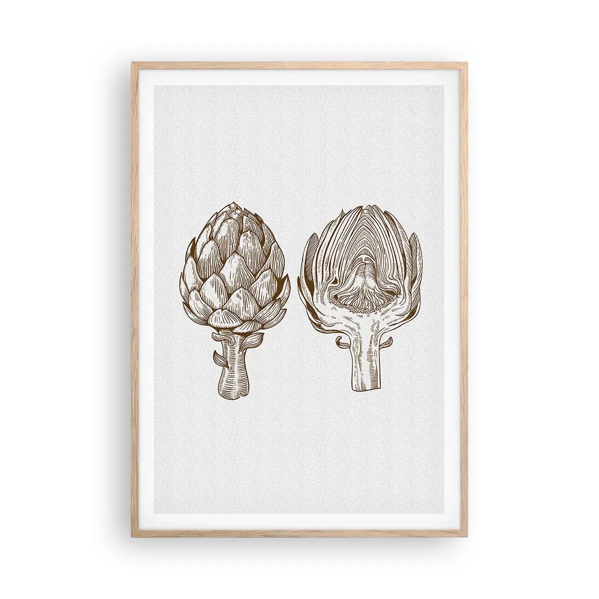Affiche dans un chêne clair - Poster - Leçon d’anatomie - 70x100 cm