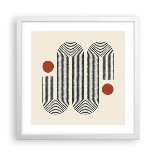 Affiche dans un cadre blanc - Poster - Du début à la fin - 40x40 cm