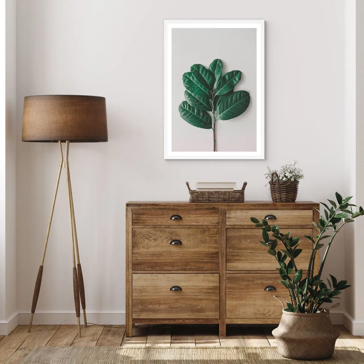 Affiche dans un cadre blanc - Poster - Dessin de la nature elle-même - 40x50 cm