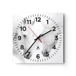 Horloge murale - Pendule murale - Serait-ce de l’amitié? - 40x40 cm