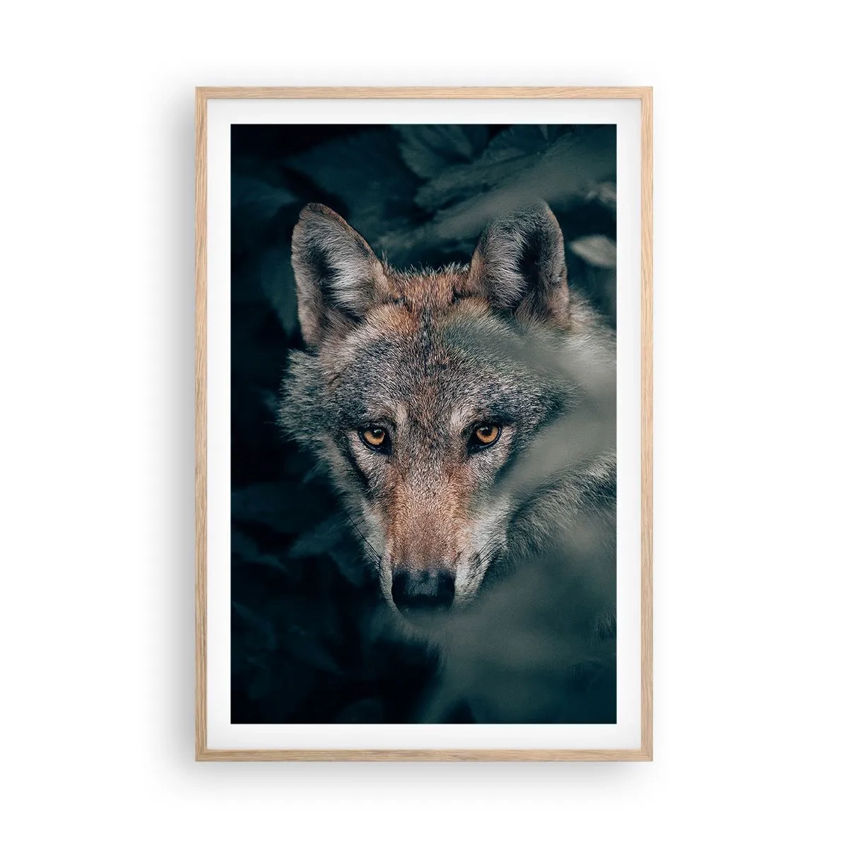 Affiche dans un chêne clair - Poster - Chasseur - 61x91 cm