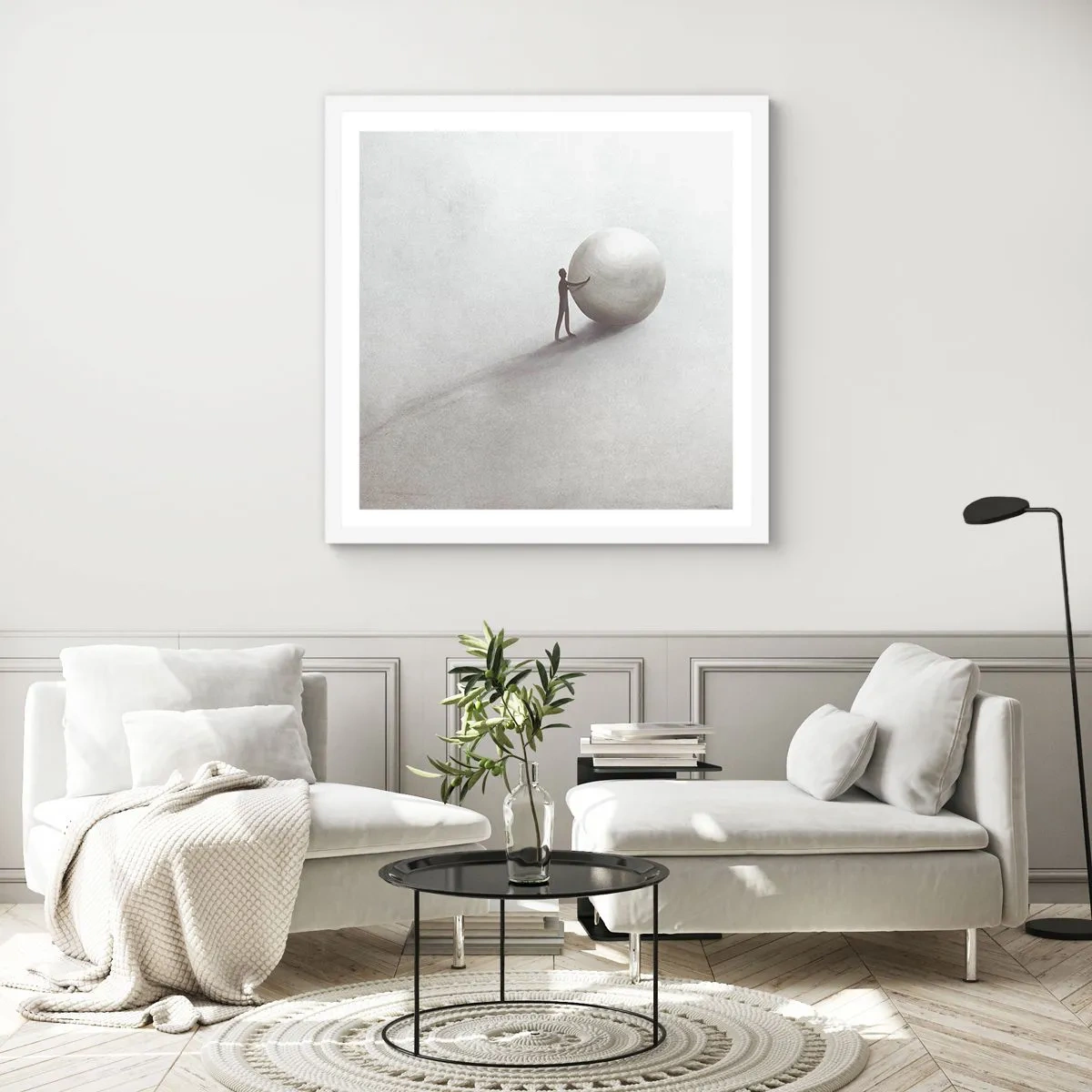 Affiche dans un cadre blanc - Poster - Jeu de la vie - 50x50 cm