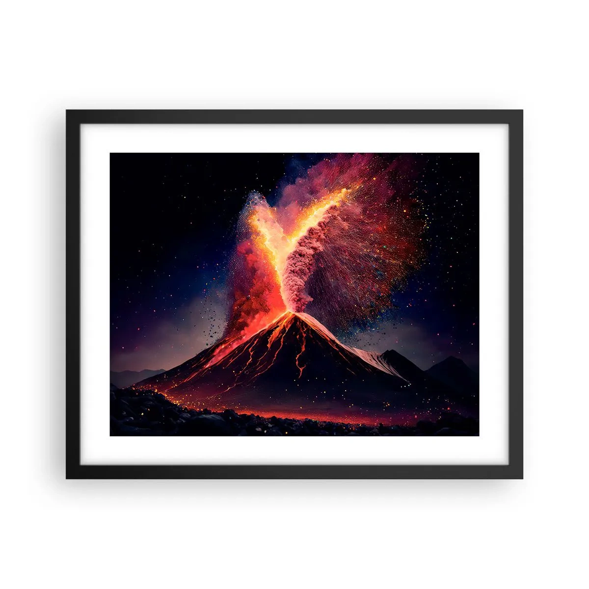 Affiche dans un cadre noir - Poster - Beauté et horreur - 50x40 cm