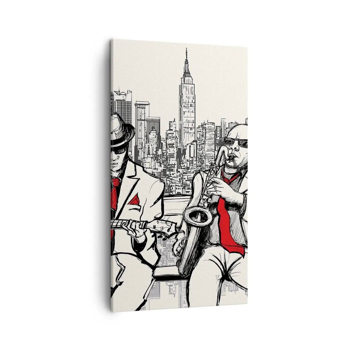 Impression sur toile - Image sur toile - improvisation new-yorkaise - 45x80 cm