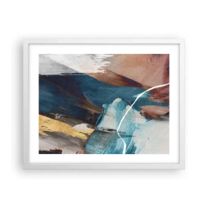 Affiche dans un cadre blanc - Poster - Avec panache et énergie - 50x40 cm