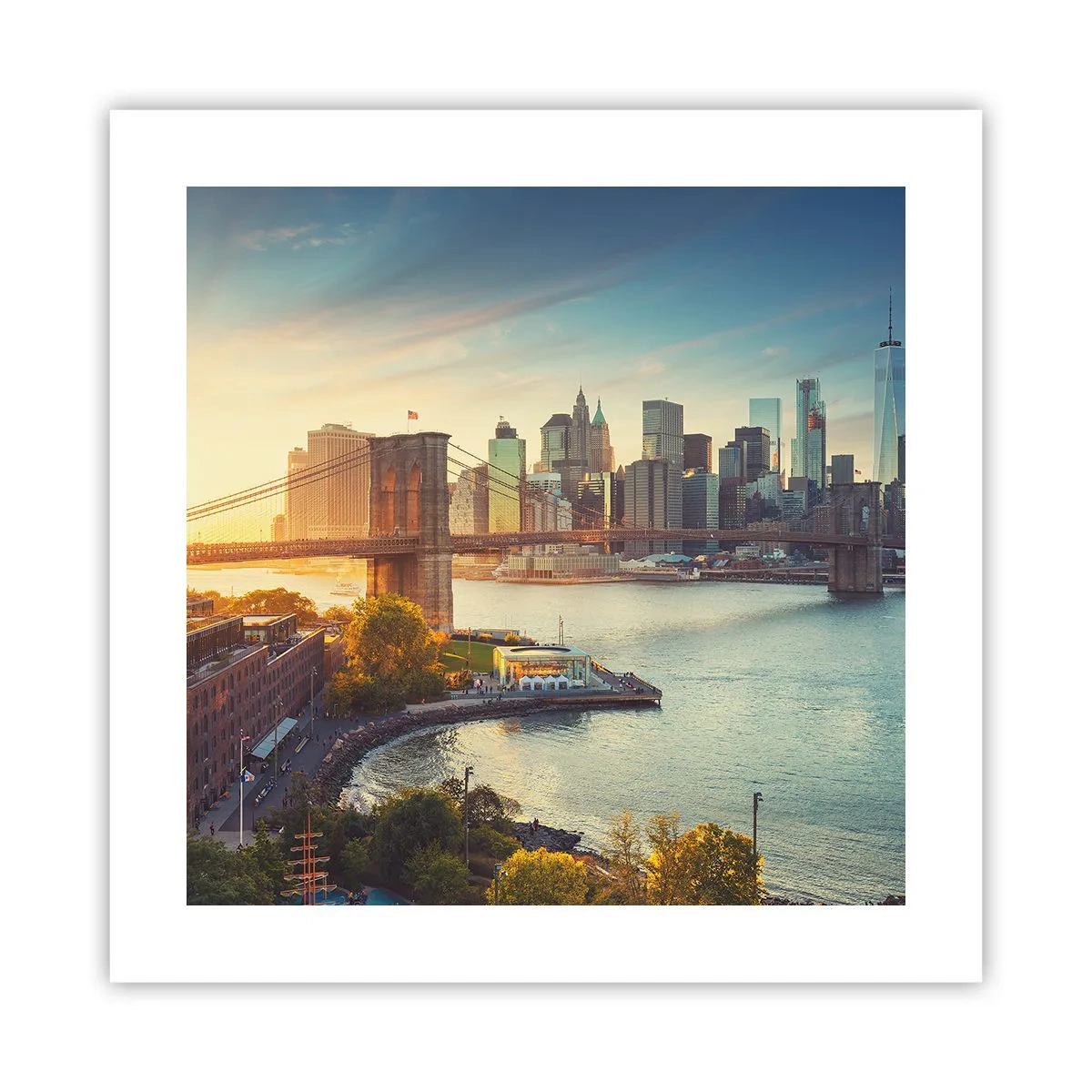 Affiche - Poster - L'aube de la grande ville - 40x40 cm