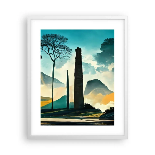 Affiche dans un cadre blanc - Poster - Toujours de plus en plus haut - 40x50 cm