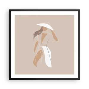 Affiche dans un cadre noir - Poster - Lea mode est un jeu - 60x60 cm