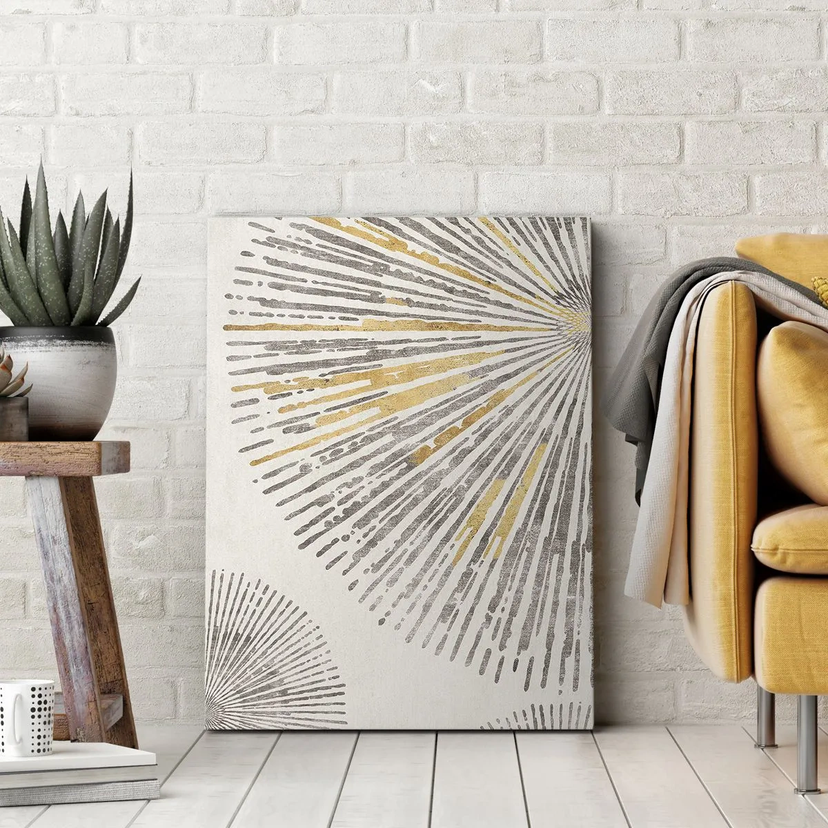 Impression sur toile - Image sur toile - Motif abstrait en forme de rayon - 50x70cm - La beauté du rayon - Décoration murale moderne pour le salon et la chambre ARTTOR