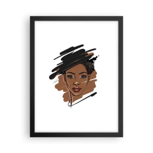 Affiche dans un cadre noir - Poster - Doux comme le chocolat - 30x40 cm