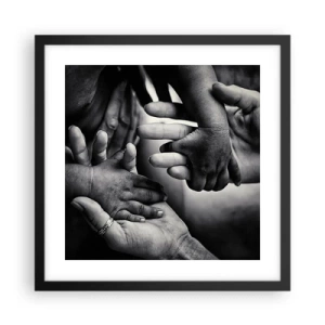 Affiche dans un cadre noir - Poster - Être humain - 40x40 cm