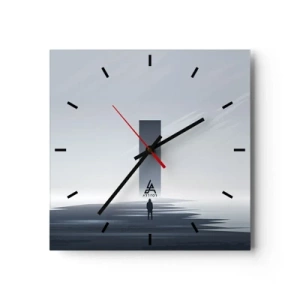 Horloge murale - Pendule murale - Opportunité ou menace ? - 40x40 cm