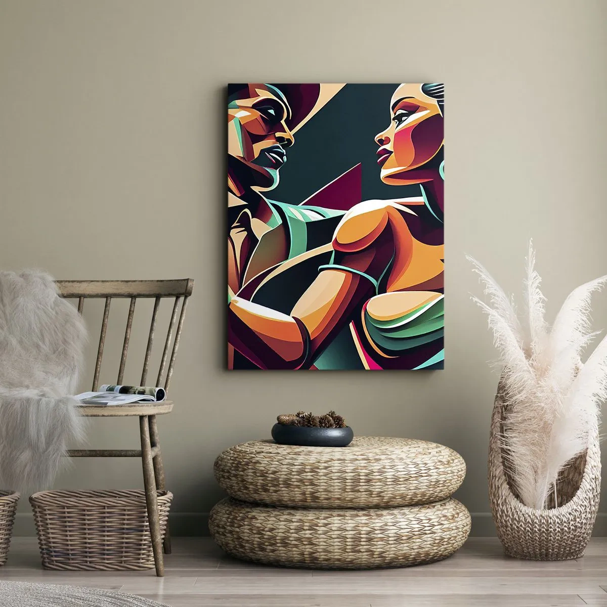 Impression sur toile - Image sur toile - Au rythme du coeur - 55x100 cm