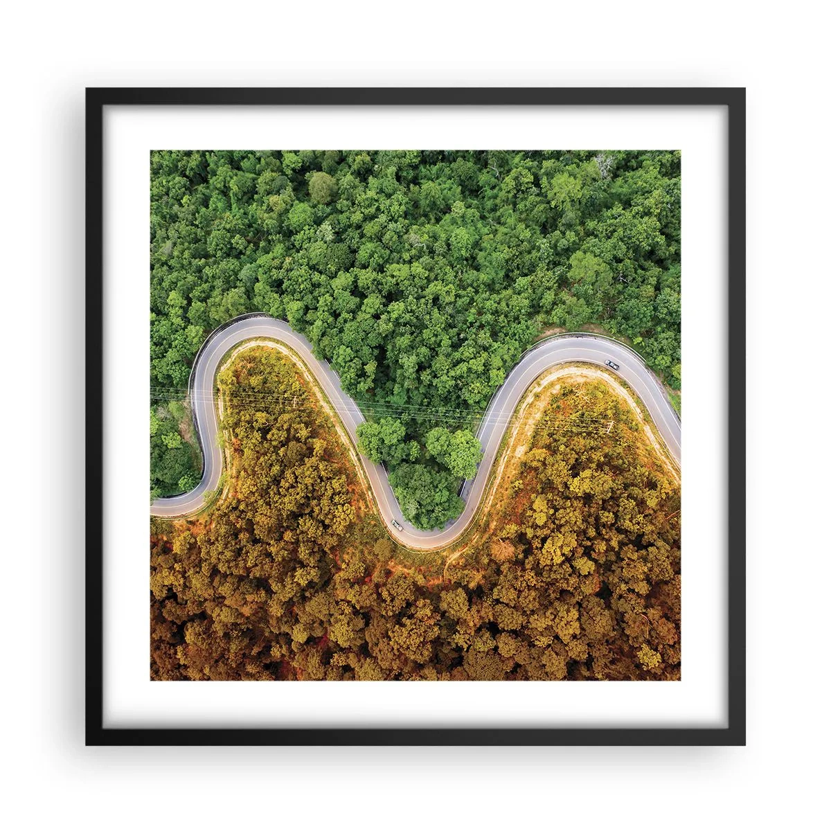 Affiche dans un cadre noir - Poster - Frontieres et differences - 50x50 cm