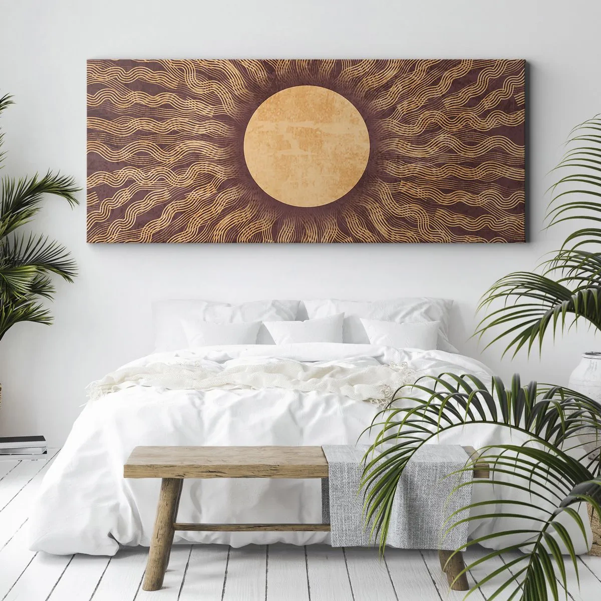 Impression sur toile - Image sur toile - Icône du soleil - 100x40 cm