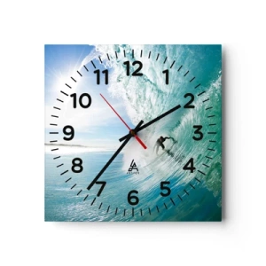 Horloge murale - Pendule murale - Toujours sur la vague - 40x40 cm