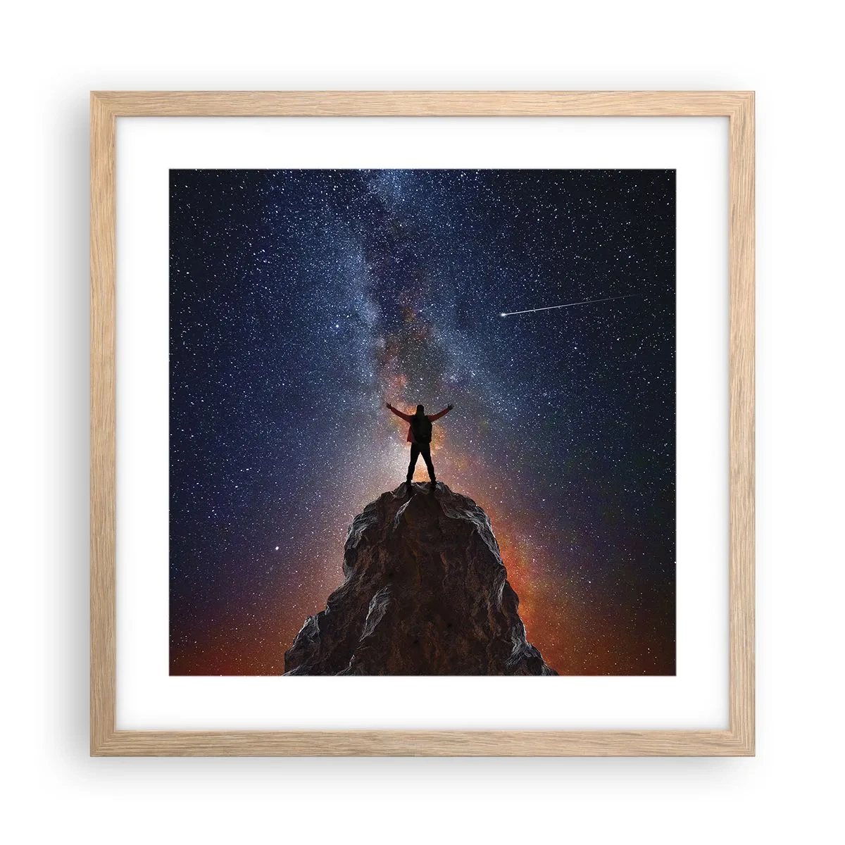 Affiche dans un chêne clair - Poster - Le force est avec moi! - 40x40 cm