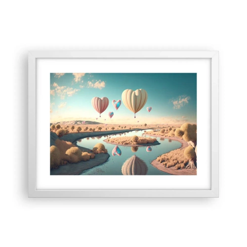 Affiche dans un cadre blanc - Poster - L'amour te permet de t'élever - 40x30 cm