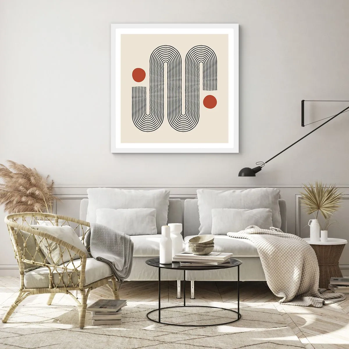 Affiche dans un cadre blanc - Poster - Du début à la fin - 50x50 cm