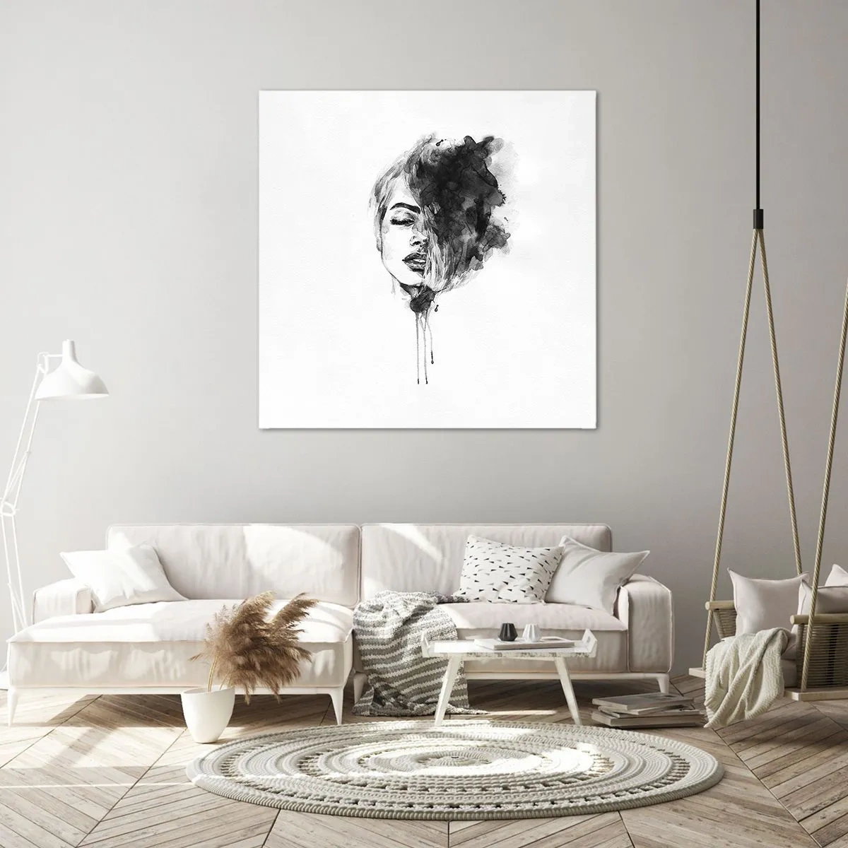 Impression sur toile - Image sur toile - De quoi rêve la fille - 60x60 cm