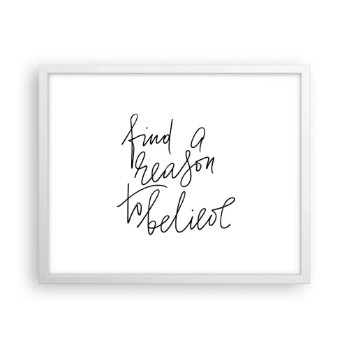 Affiche dans un cadre blanc - Poster - C'est possible - 50x40 cm