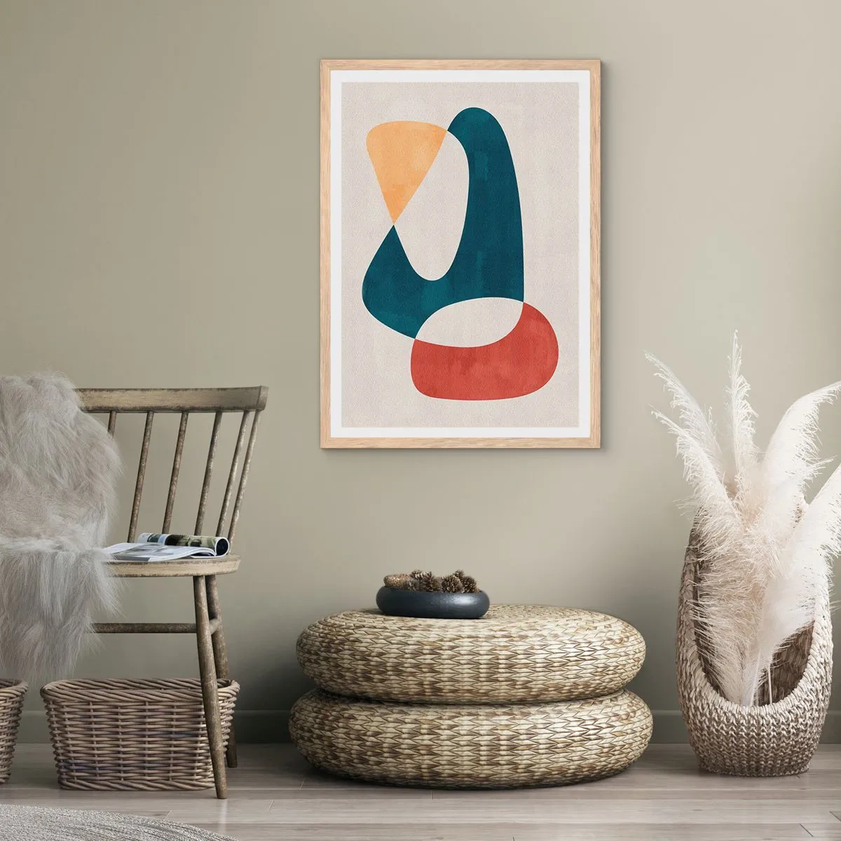 Affiche dans un chêne clair - Poster - Influences et métamorphoses - 61x91 cm