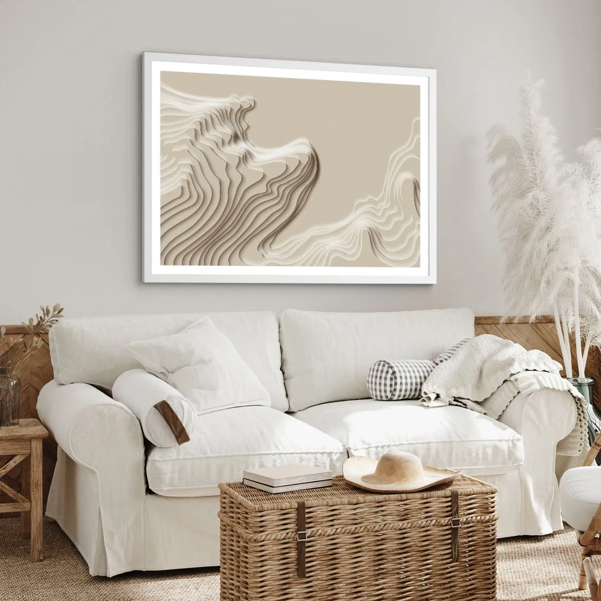 Affiche dans un cadre blanc - Poster - Topographie artistique - 70x50 cm