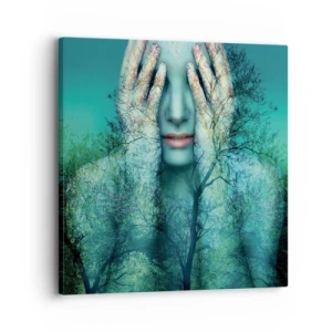 Impression sur toile - Image sur toile - immergé dans l'azur - 30x30 cm