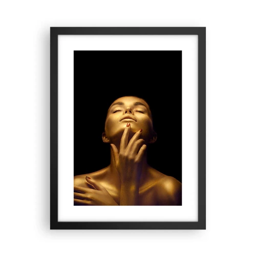 Affiche dans un cadre noir - Poster - Comme de la soie dorée - 30x40 cm