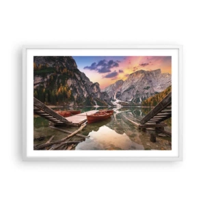 Affiche dans un cadre blanc - Poster - Promesse du jour - 70x50 cm