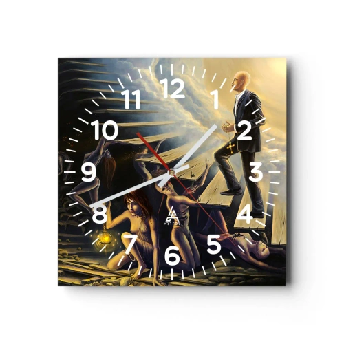 Horloge murale - Pendule murale - Voyage dantesque vers la lumière - 40x40 cm