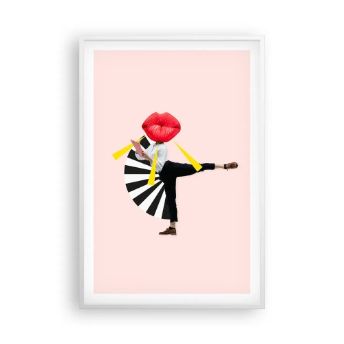 Affiche dans un cadre blanc - Poster - Pop-art surréaliste - 61x91 cm