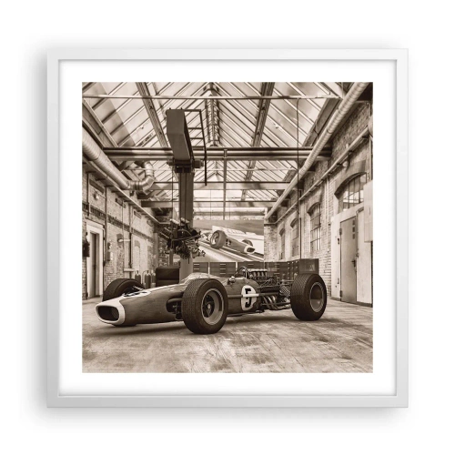 Affiche dans un cadre blanc - Poster - Le repos du guerrier - 50x50 cm