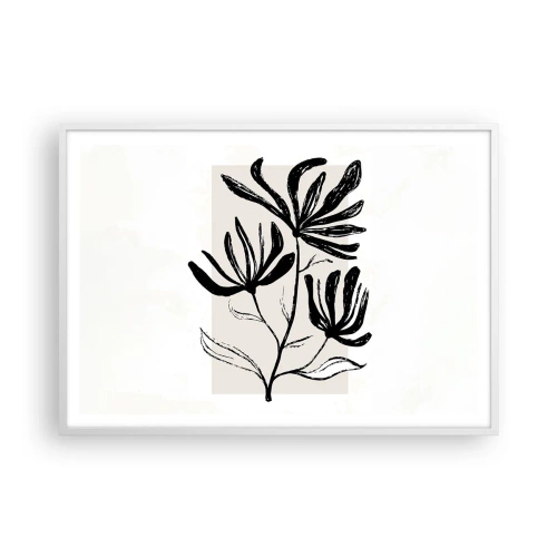 Affiche dans un cadre blanc - Poster - Esquisse pour l'herbier - 100x70 cm