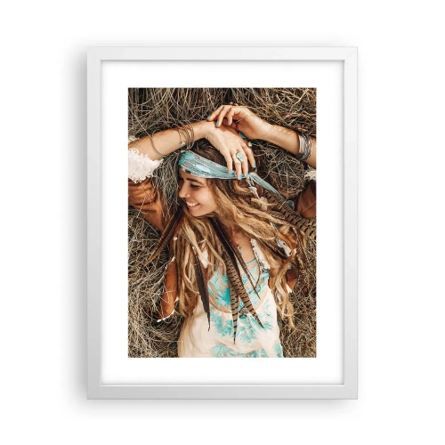 Affiche dans un cadre blanc - Poster - En route vers les années d'amour - 30x40 cm