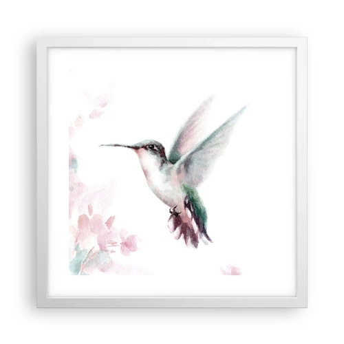 Affiche dans un cadre blanc - Poster - Immortalisé dans un battement - 40x40 cm