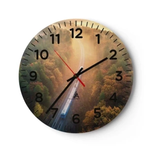 Horloge murale - Pendule murale - Voyage printannier - 40x40 cm