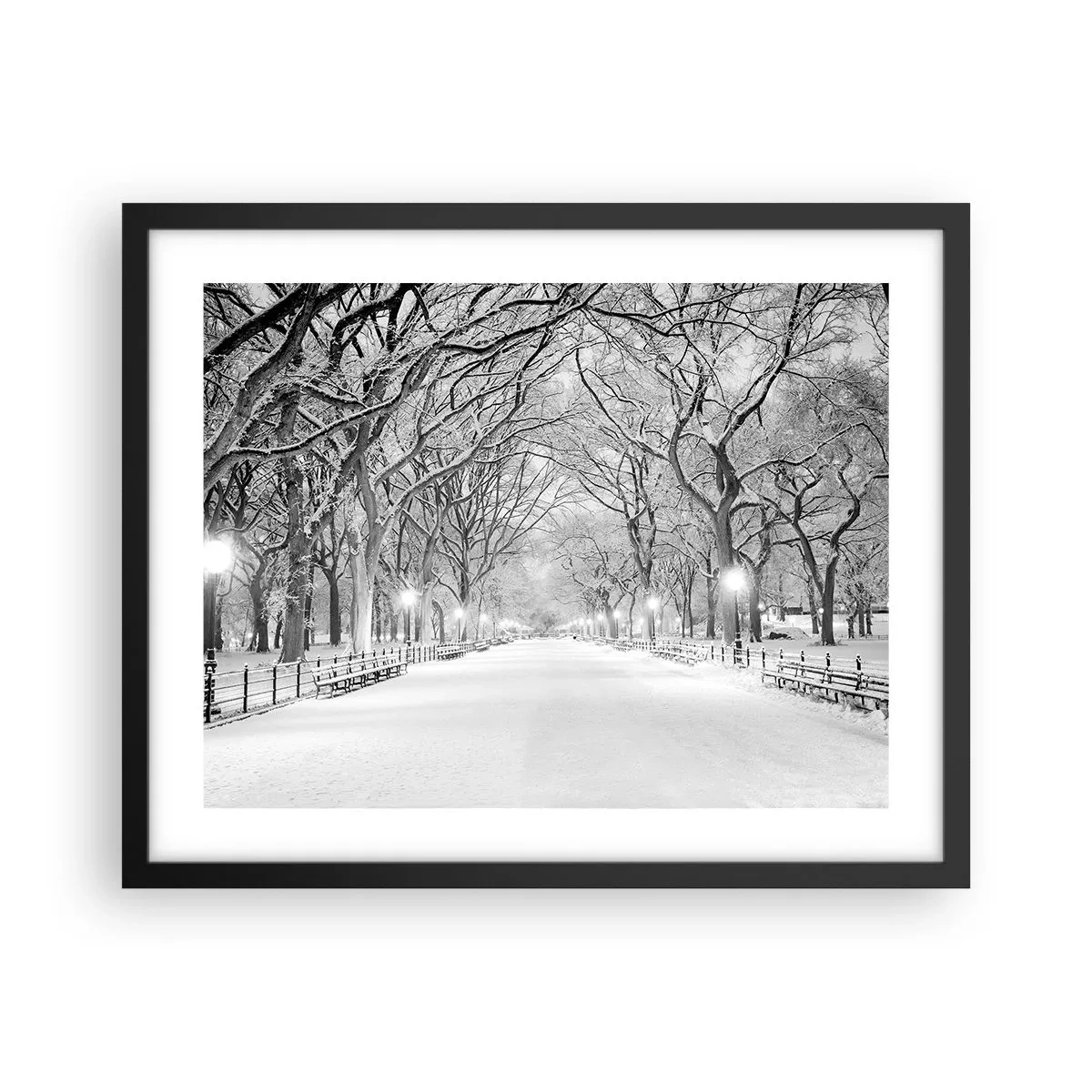 Affiche dans un cadre noir - Poster - Les quatres saisons – l’hiver - 50x40 cm