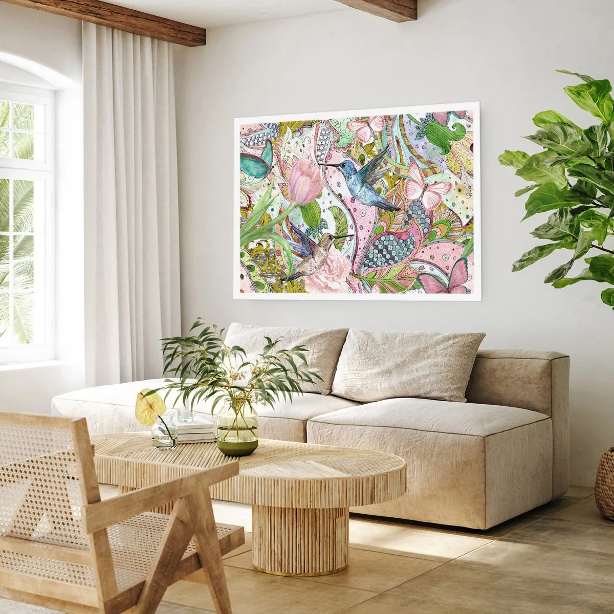 Affiche - Poster - Empêtré dans les vignes - 70x50 cm
