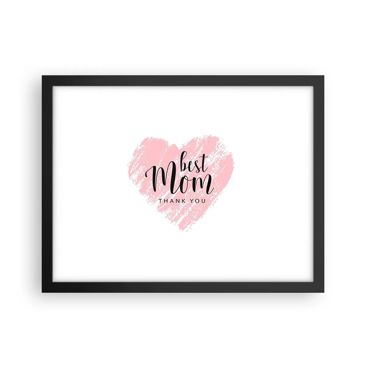 Affiche dans un cadre noir - Poster - Toujours au bon moment - 40x30 cm