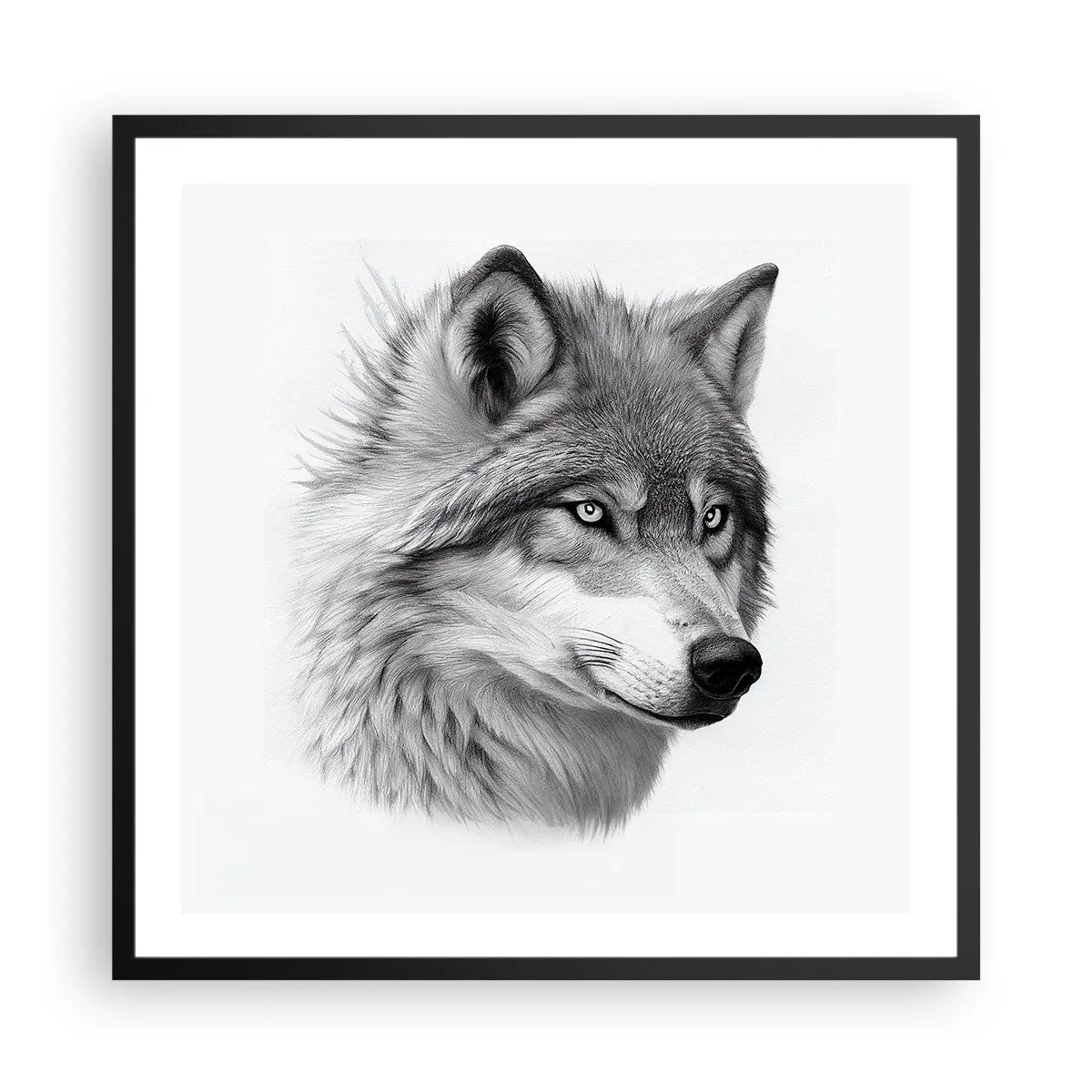 Affiche dans un cadre noir - Poster - Alpha – sans aucun doute - 60x60 cm