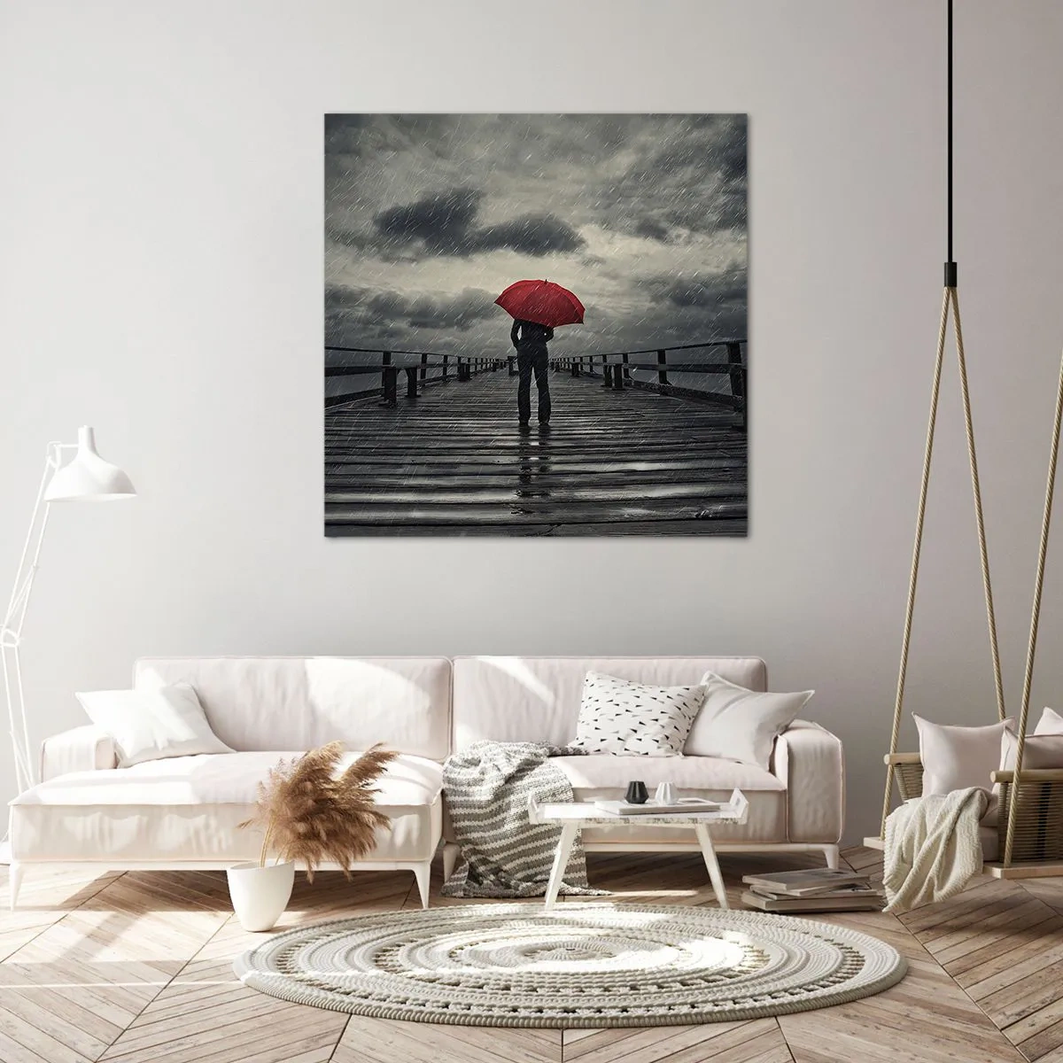 Impression sur toile - Image sur toile - Peu importe qu'il pleuve - 40x40 cm