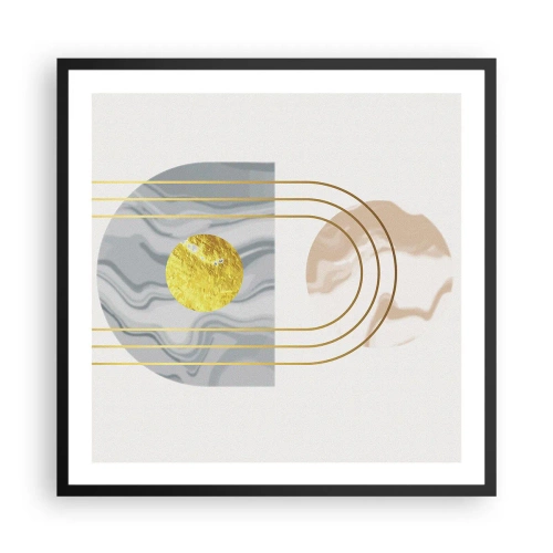 Affiche dans un cadre noir - Poster - Clareté et brillance - 60x60 cm