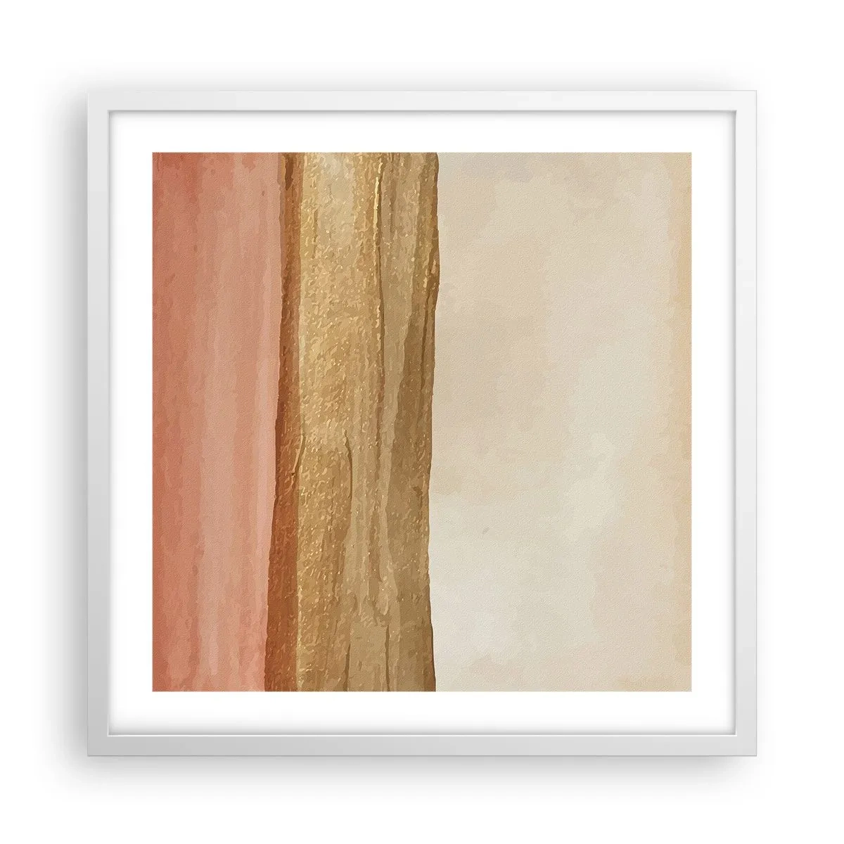 Affiche dans un cadre blanc - Poster - Composition verticale - 50x50 cm